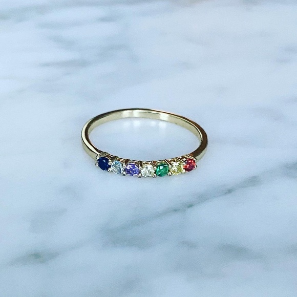 Multi Colour Stone Ring - Picture 2 of 5